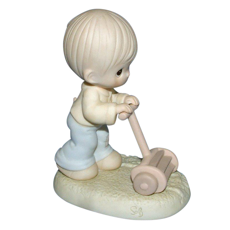 Precious Moments Figurine: PM892 Mow Power to Ya!