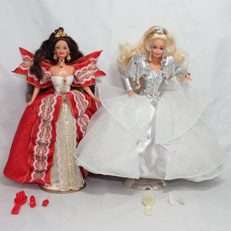 9 Holiday Barbies - No boxes