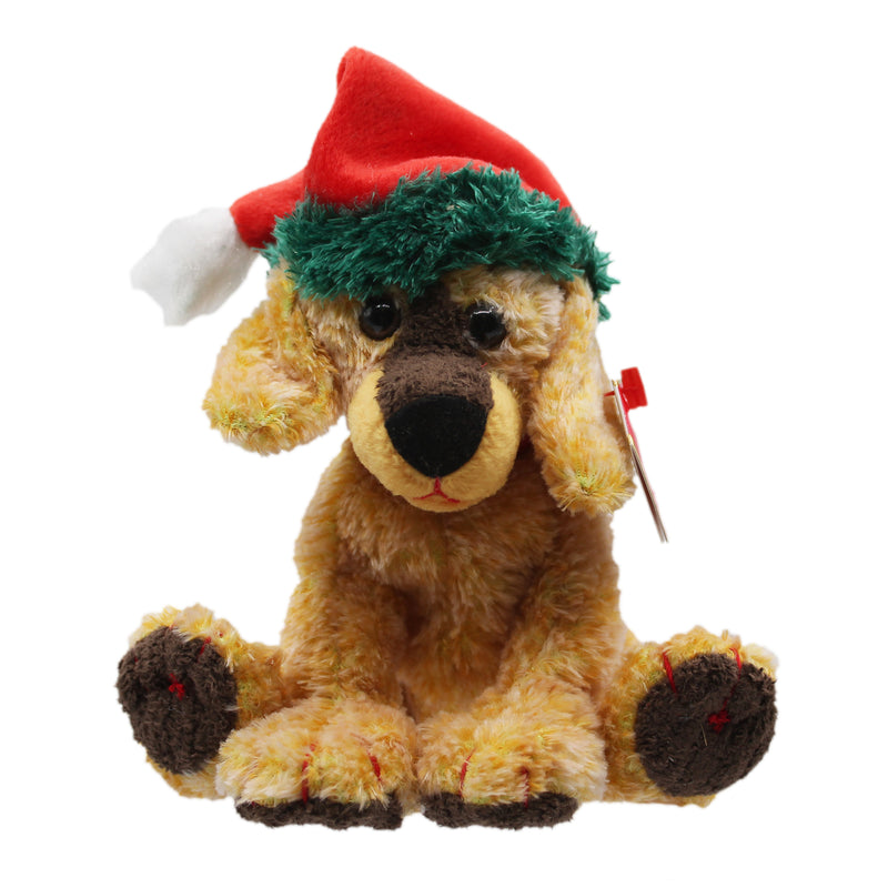 Ty Beanie Baby: Jinglepup the Dog - Green Hat - White Tail