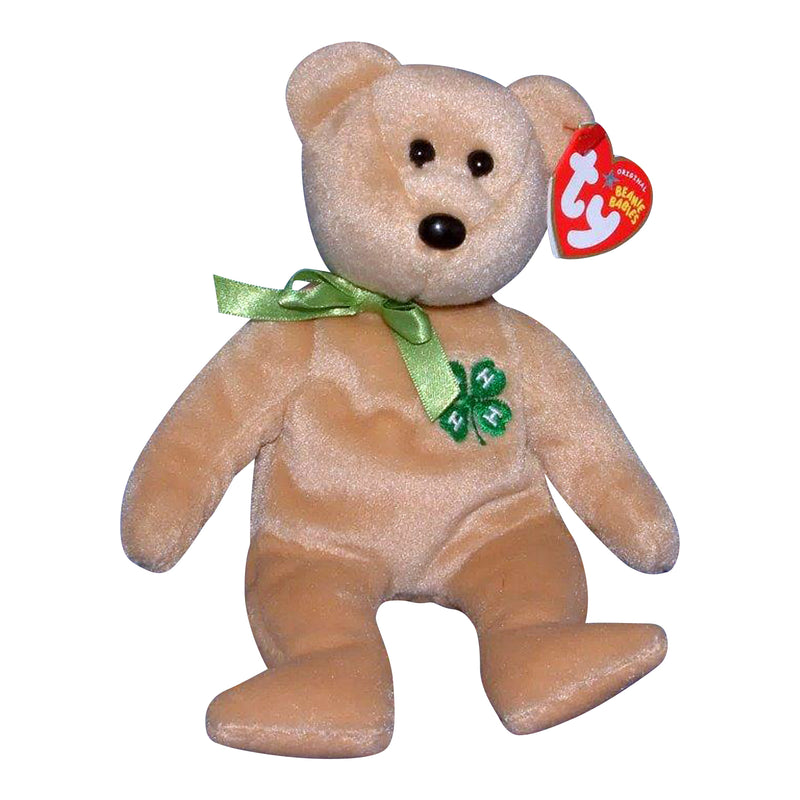 Ty Beanie Baby: Clover the Bear - 4-H Club Exclusive