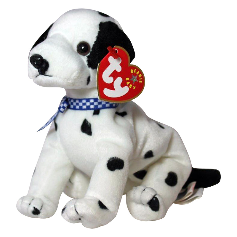 Ty Beanie Baby: Dizzy the Dalmatian- Black Ears - Black Spots - Black Tail