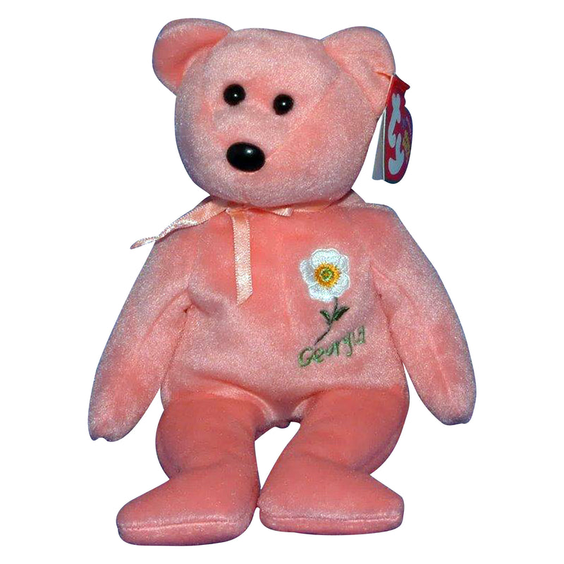 Ty Beanie Baby: Georgia the Bear - Cherokee Rose