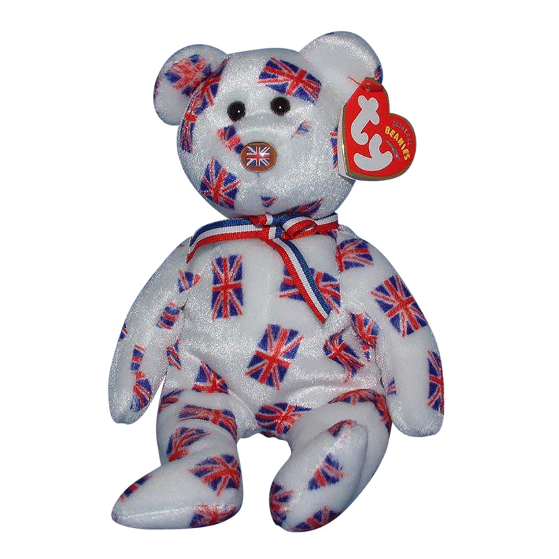 Ty Beanie Baby: Jack the Bear - Flag Nose