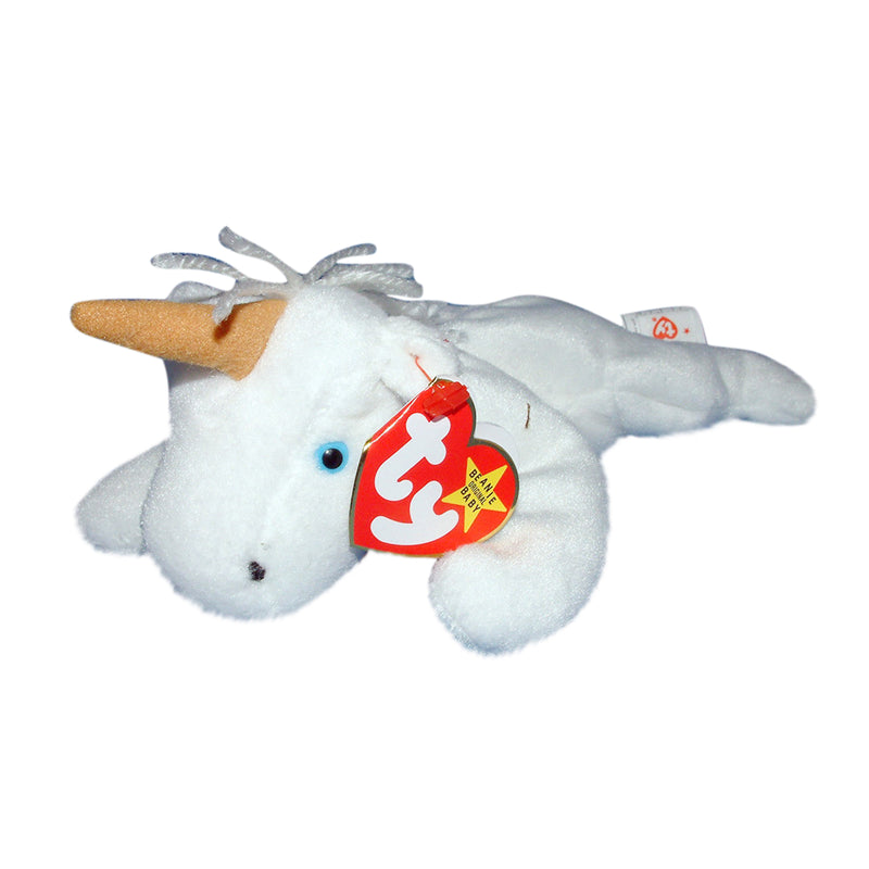 Ty Beanie Baby: Mystic the Unicorn - Brown Horn - Coarse Mane