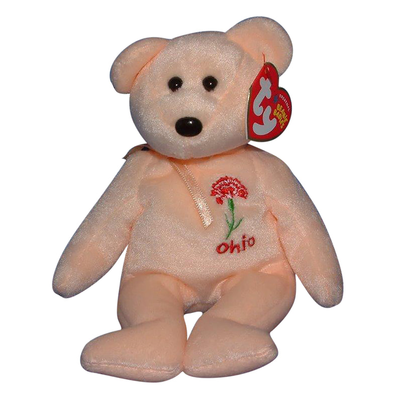 Ty Beanie Baby: Ohio Scarlet Carnation the Bear