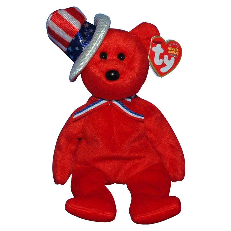 Ty Beanie Baby: Sam the Bear - Red