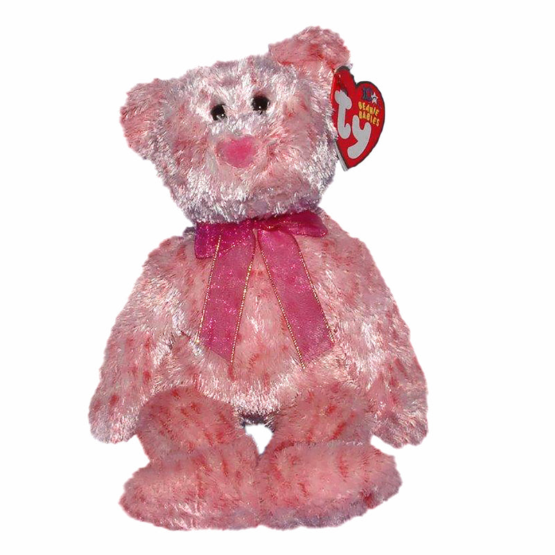 Ty Beanie Baby: Smitten the Bear - Pink Heart Nose