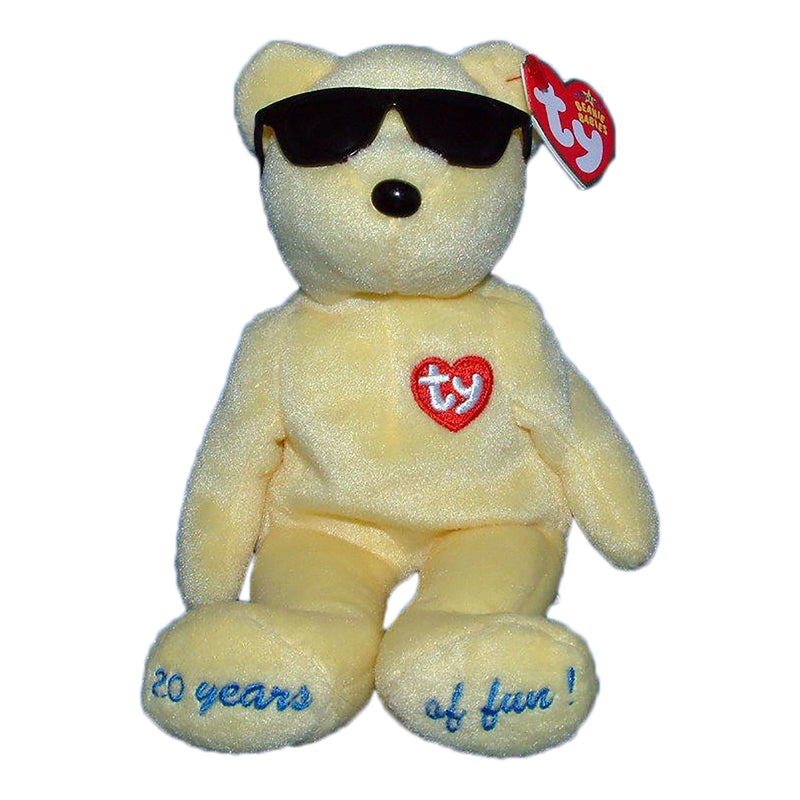 Ty Beanie Baby: Summertime Fun the Bear - Los Angeles - Yellow