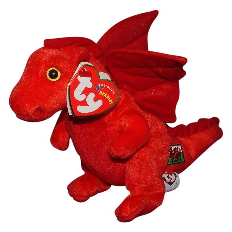 Ty Beanie Baby: Y Ddraig Goch the Dragon