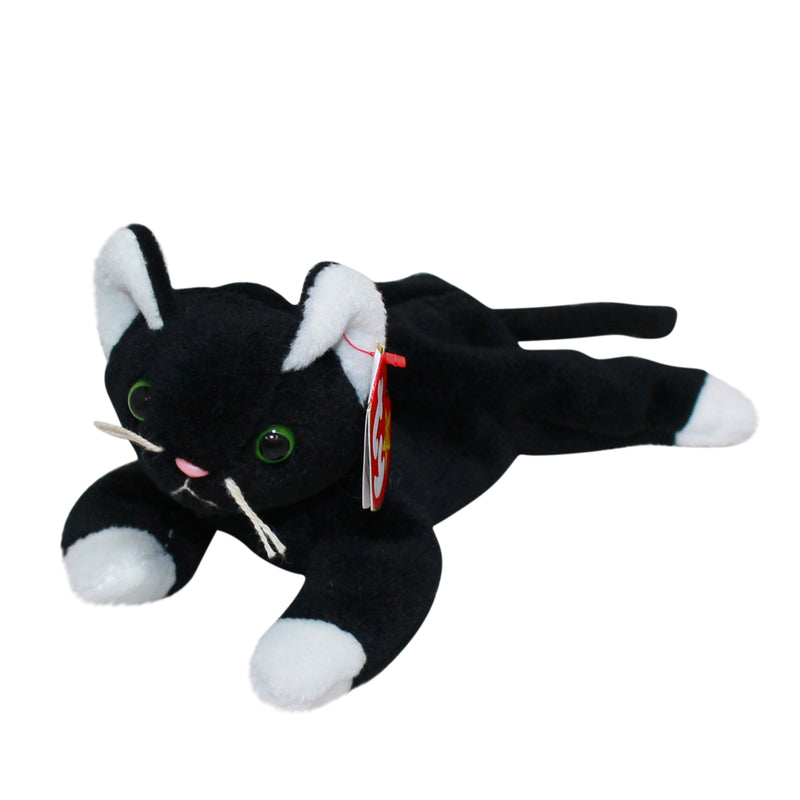 Ty Beanie Baby: Zip the Cat - White Paws