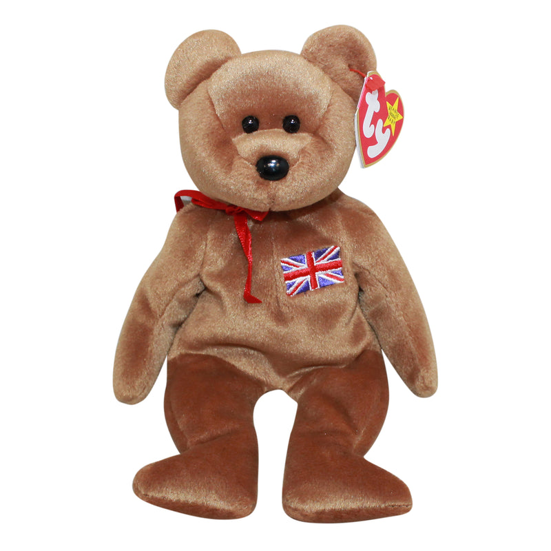 Ty Beanie Baby: Britannia the Bear - Embroiderd Flag - UK Exclusive