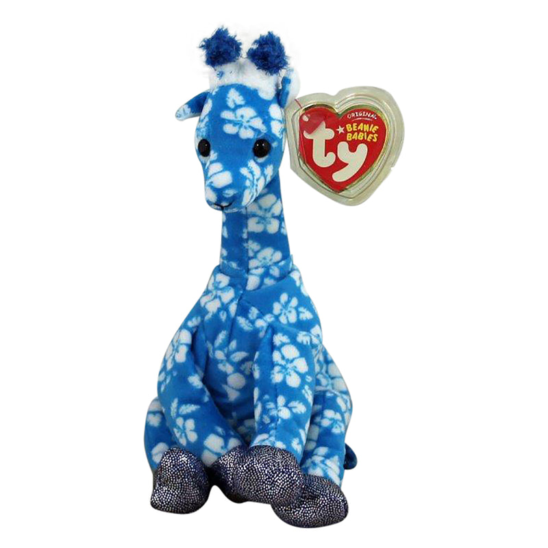 Ty Beanie Baby: Sunnie the Giraffe - Blue